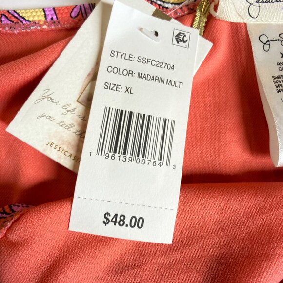 NWT Jessica Simpson Women's Mandarin Multi Paisley Bikini Bottoms, Size XL - Picture 5 of 7